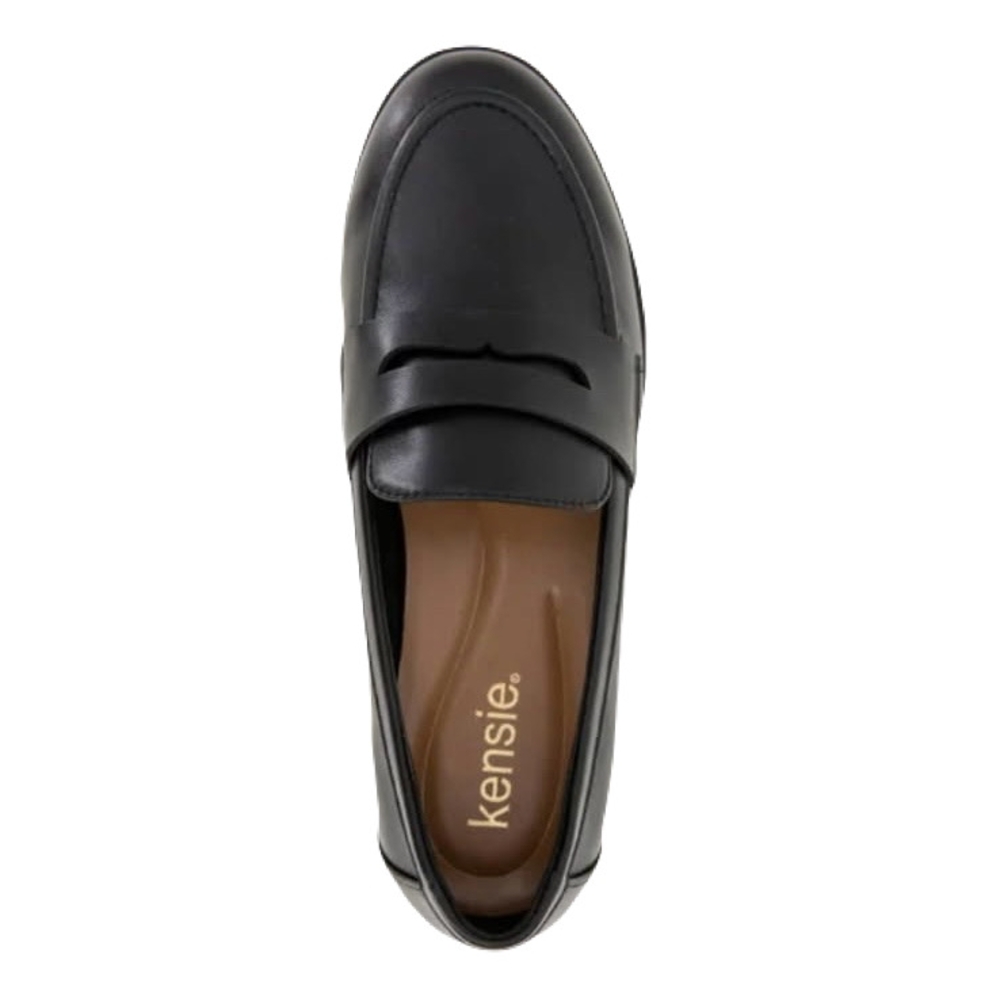 Kensie Ladies Penny Black Loafers - Picture 4 of 6